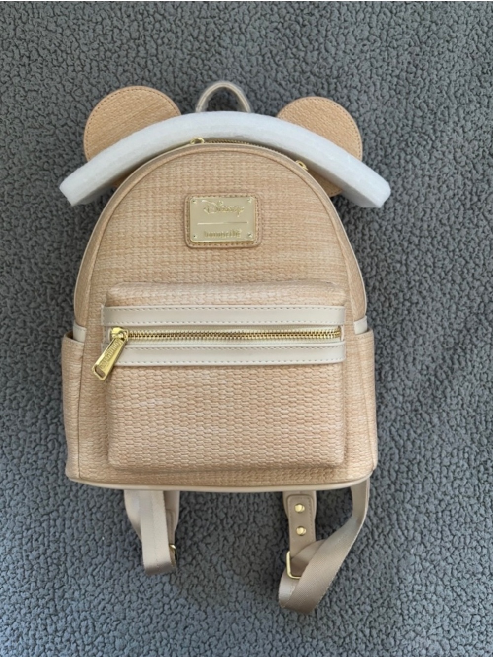 Loungefly Mickey Mouse Woven Texture Mini Backpack